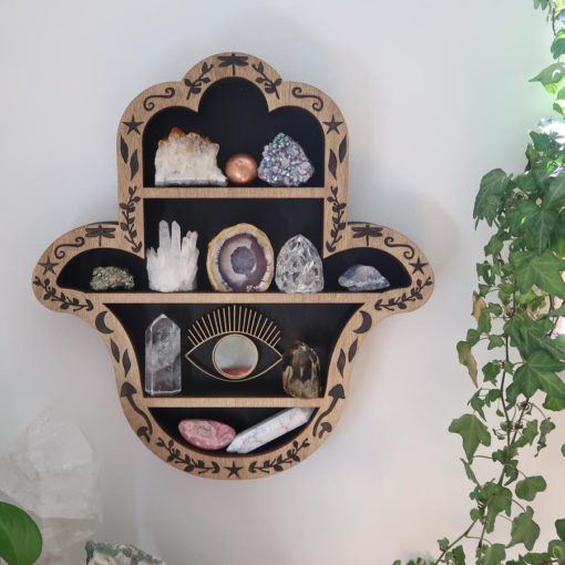Hamsa Hand Crystal Shelf coppermoonboutique 3