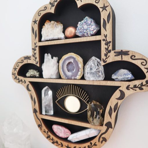 Hamsa Hand Crystal Shelf coppermoonboutique 4