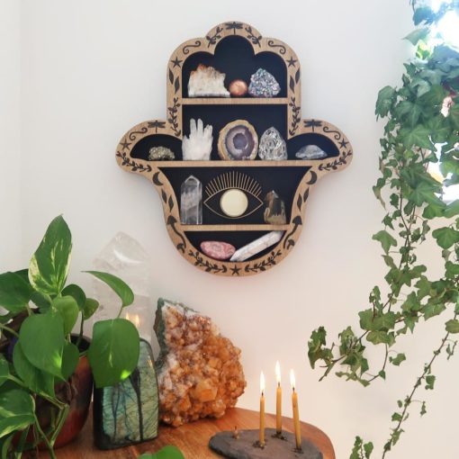Hamsa Hand Crystal Shelf coppermoonboutique