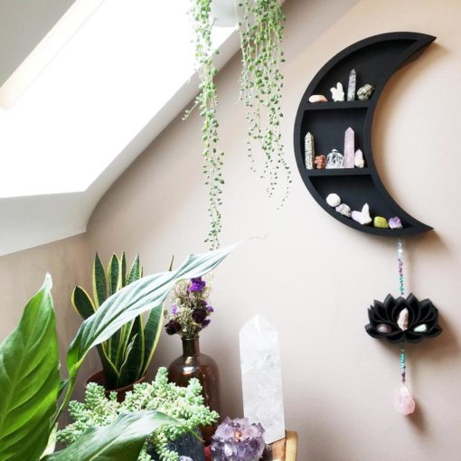 Large Moon and Lotus Hanging Shelf 1