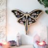 Luna Moth Wooden Crystal Shelf 1