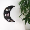 Crescent Moon Wooden Shelf coppermoonboutique