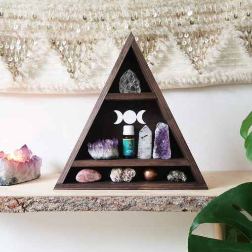 Goddess Moon Triangle Crystal Shelf