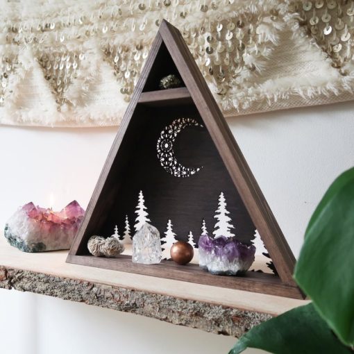 Mandala Moon Crystal Shelf