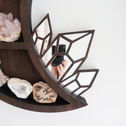 Moon and Crystal Cluster Mirror Shelf coppermoonb 2