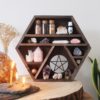Pentagram Wooden Crystal Shelf coppermoonboutique