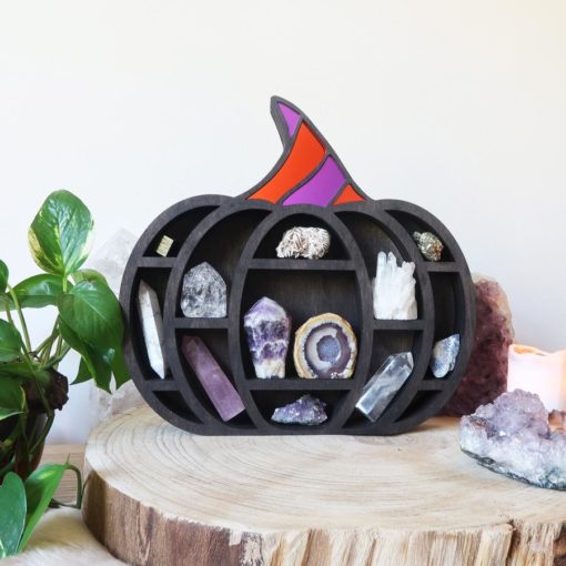Pumpkin Mirrored Crystal Shelf coppermoonboutique 2