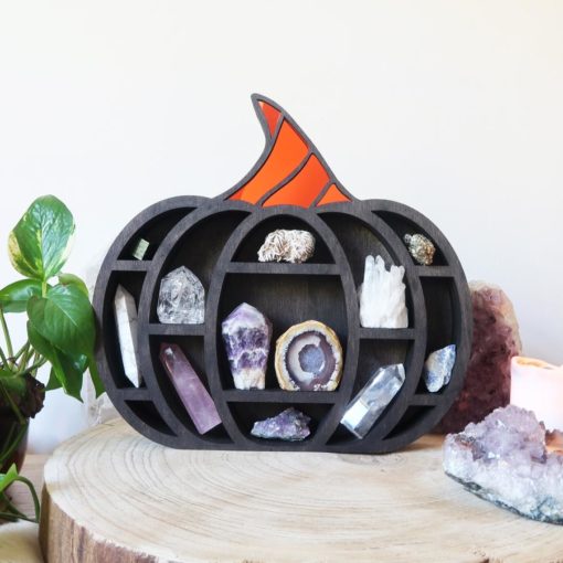 Pumpkin Mirrored Crystal Shelf coppermoonboutique