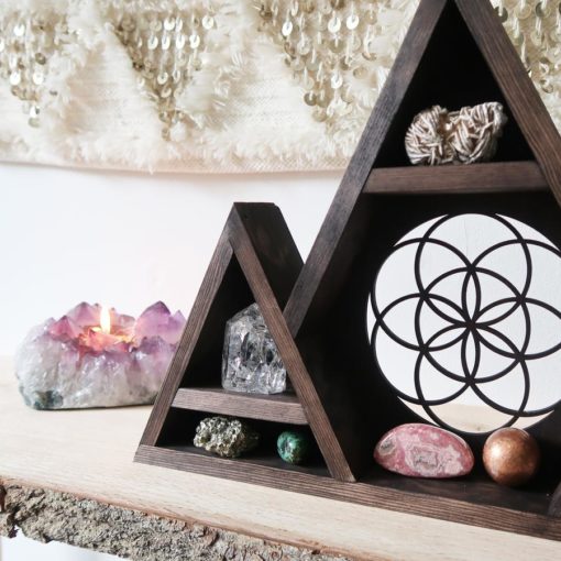 Seed Of Life Triangle Crystal Shelf 1