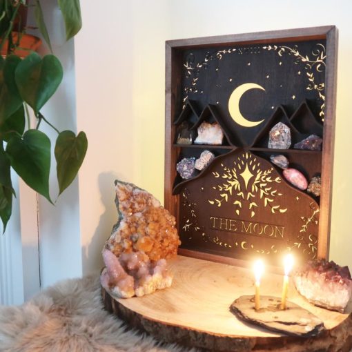 Tarot Card Wooden Light Up Shelf coppermoonboutiq 2