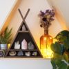 Tee Pee Triangle Crystal Shelf coppermoonboutique