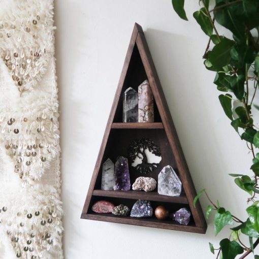 Tree Of Life triangle crystal display shelf 1